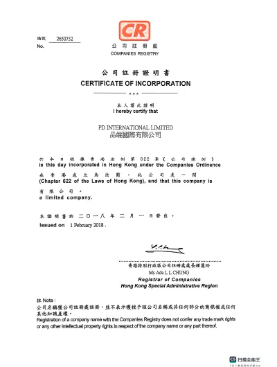 Licence commerciale internationale Pinduan